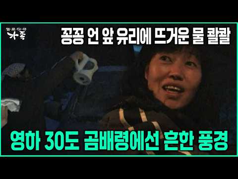 꽁꽁 언 앞 유리에 뜨거운 물 콸콸 영하 30도 곰배령에선 흔한 풍경 #강추위 #겨울나기 [다큐 ‘가족’ 48회-1]