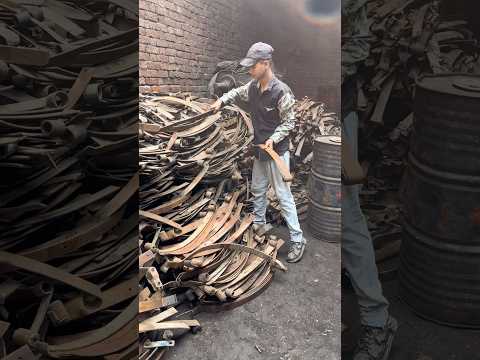 1:15 Sec Amazing Process Of Hook Making By Rust Leaf Spring #recycling #handmade #ytshorts