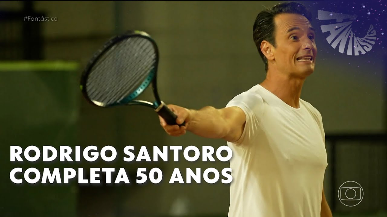 Fantástico Rodrigo Santoro completa 50 anos e fala como praticar tênis ajuda a focar no agora
