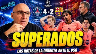 ¡BATACAZO EN PARÍS! ¿QUIÉN SE SALVA? ¿QUÉ LE PASÓ A LAMINE YAMAL? LAS NOTAS DEL PSG vs BARCELONA