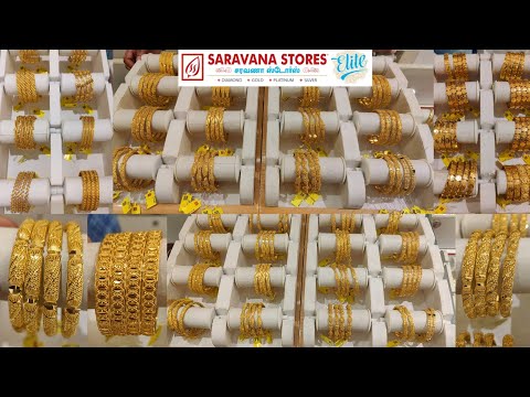 Saravana Elite 8 Grams Fancy, Functionwear, Dubai & Turkey Gold Bangle Collections