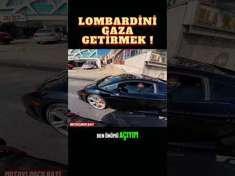 LOMBARDİNİ GAZA GETIRMEK ! EFSANE SİYAH LAMBORGHINI İSTANBUL TRAFİĞİNDE ESİR KALMŞ #motovlog #trafik