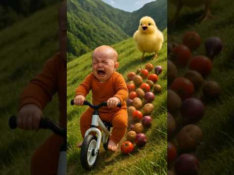 Chick 🐥 saves baby lost in vegetable market #goldiechick #animalrescue #animalstories