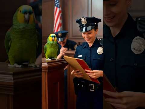 This Parrot Knows More Than the Lady Officer 🤯🐦” #talkingparrot #funnybird #shorts