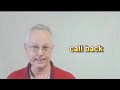 Understanding the Phrase 'Call Back' in American English