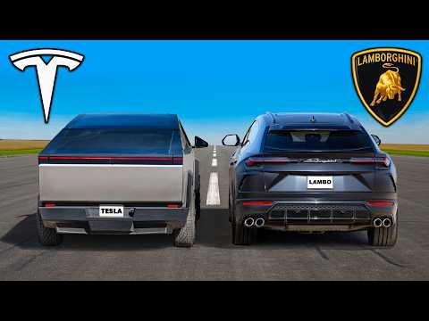 Tesla Cybertruck vs. Lamborghini Urus: Epic Drag Race Showdown