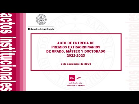 Miniatura del video titulado ENTREGA DE PREMIOS EXTRAORDINARIOS DE GRADO, MÁSTER Y DOCTORADO 2022-2023