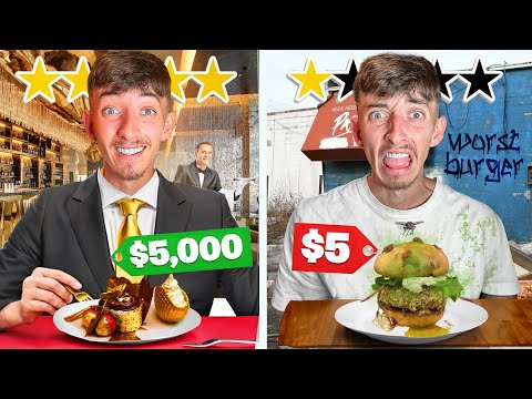 Eating CHEAP vs EXPENSIVE Food Challenge!