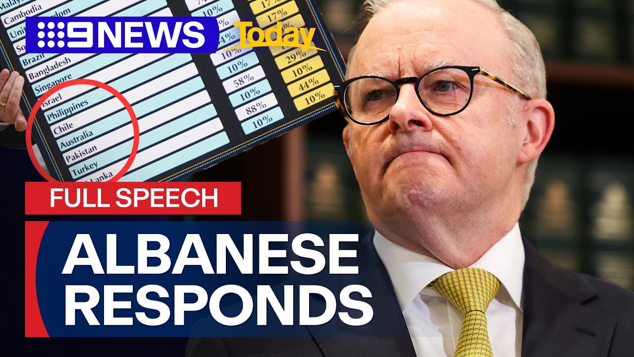 IN FULL: Prime Minister’s speech in response to Trump tariffs | 9 News Australia