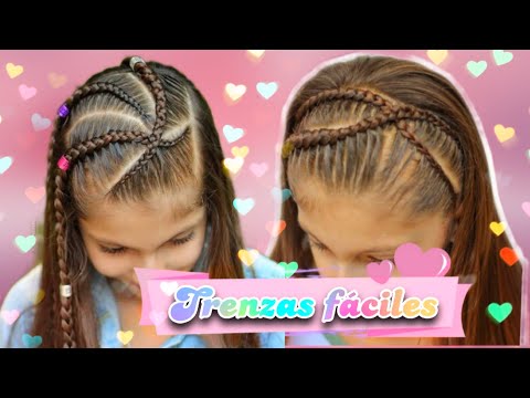 🚨 TRENZAS PEGADAS fáciles de hacer  👧  / Easy hairstyles 🦄 WILVITA 💕