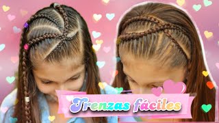 🚨 TRENZAS PEGADAS fáciles de hacer  👧  / Easy hairstyles 🦄 WILVITA 💕