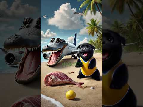 CHÚ CHÓ VÀ CHIẾC MÁY BAY CÁ SẤU #ai #conchó #dog #maybaycasau