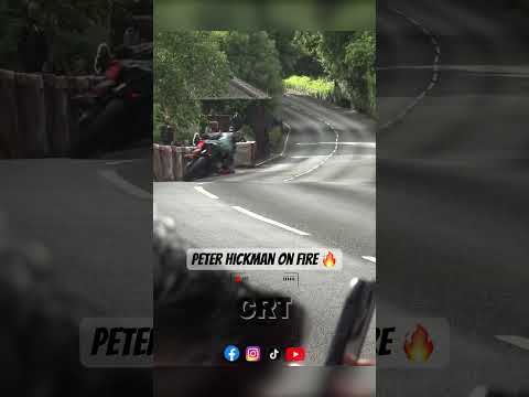 Peter Hickman on fire 🔥 #moto #bike #superbike #racing #isleofman #tt #touristtrophy #peterhickman