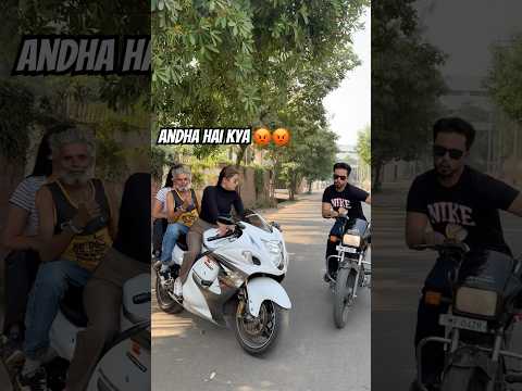 Wait for end 😜 #funny #comedy #biker #rider #shorts #short #fun #funnyvideo #comedyvideo #hayabusa