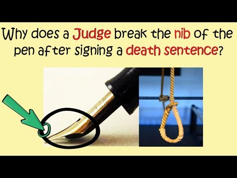 IAS Interview Questions with Answers |Why Judge Break Pen Nib After Sign Death Statement