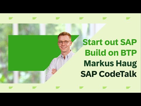 SAP CodeTalk “Getting Started with SAP Build on SAP BTP” with Markus Haug