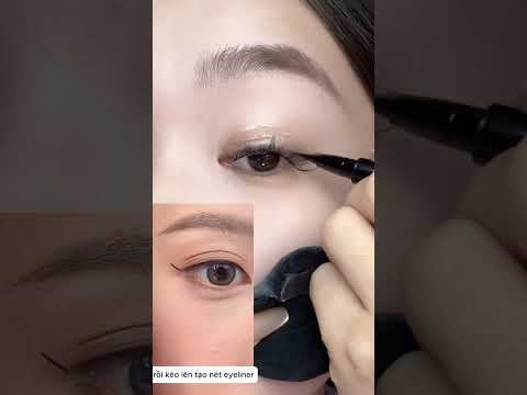Bí kíp cho người mới, kẻ eyeliner theo hướng dẫn của blogger #makeup #kemat #viralshorts