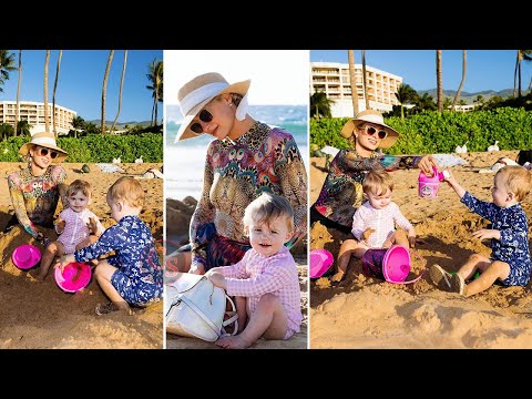 Paris Hilton Trying to Make Sand Castle With Her Kids London and Pheonix (VIDEO)