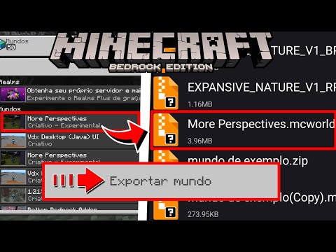 FINALMENTE - COMO EXPORTAR MUNDOS NO MINECRAFT PE 1.21 | SEM ERRO !!