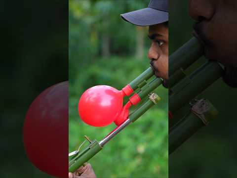 Two Clour balloone Slingshots with Bamboo and Umbrella #Slingshots #Bamboo #Slingshots #Bambooart