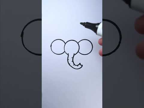 Elephant sketch Time🐘 Coin Drawing Hack🥹