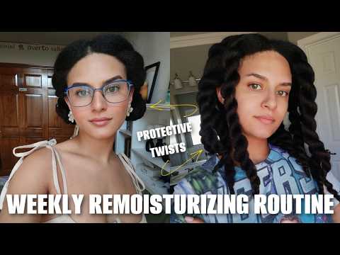 My Remoisturizing & Refresh Routine for In-between Wash Days! | w/ Protective Twists | Type 4 Hair