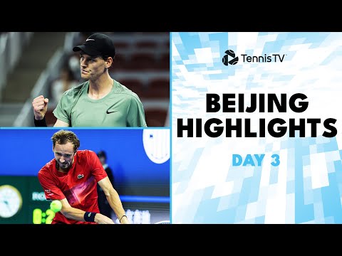 Sinner Plays Safiullin; Medvedev & Lehecka Also In Action | Beijing 2024 Highlights Day 3