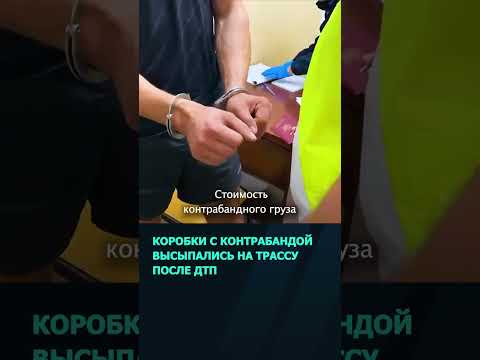 Коробки с контрабандой высыпались на трассу после ДТП в Польше  #беларусь #новости #польша