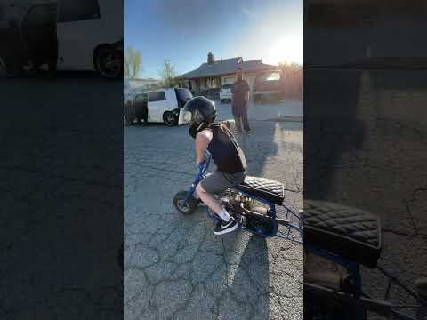 Bro isn’t going anywhere #minibikes #engine #cc #bikebuild #built #billet #racing #dragrace #bikes