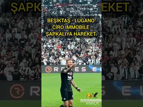 Ciro Immobile şapkalıya hareketini yaptı Beşiktaş lugano 👆 #beşiktaş