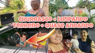 MEU FILHO ESTÁ QUASE ANDANDO + MARIDO LIMPOU O TERRENO + CHURRASCO EM FAMÍLIA #rotinadodia #vlog