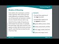 Exploring Shades of Meaning in Vocabulary