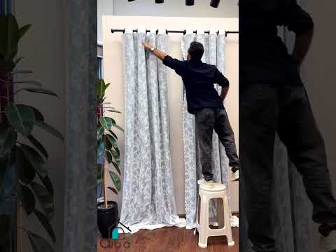 How to hang curtains with style #interiordesign #fypシ #homedecor #windowblinds #shorts