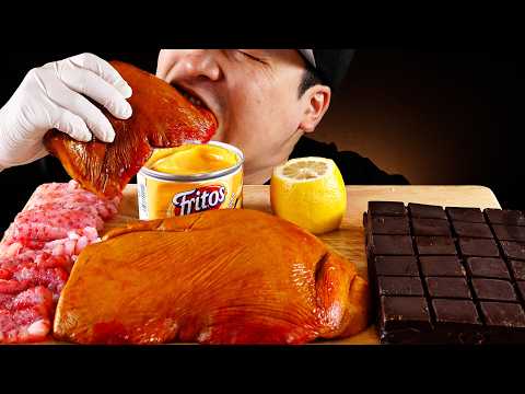 부드럽고 녹진한 노랑가오리애와 초콜렛, 노랑가오리회 먹방~!! Yellow Stingray Liver