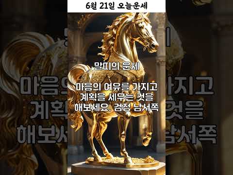 トレンド創作の動画サムネイル - 6월 21일 띠별 운세 코디색상 좋은위치 [30초운세]