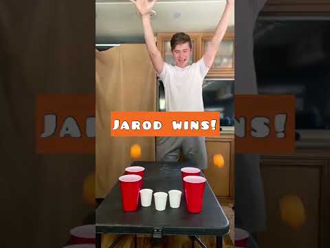 Tabletop Ping Pong Toss - Family Challenge