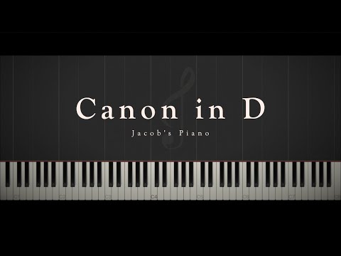 Canon in D (Wedding Version) \\ Synthesia Piano Tutorial