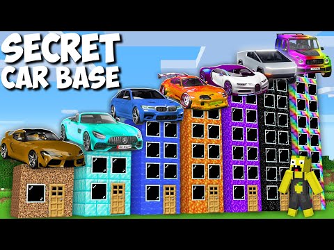 I Survive IN DIRT vs DIAMOND vs LAVA vs WATER vs PORTAL vs RAINBOW SUPERCARS HOTEL in Minecraft !