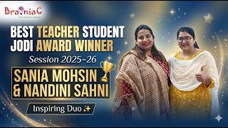 🏆 Best Teacher Student Jodi Award Winner 2025–26 |