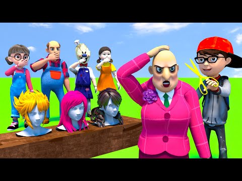 Scary Teacher 3D vs Squid Game Challenge To Change Hairstyle For Scary Teacher 5 Times Challenge