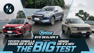 BYD Sealion 5 DM-i vs Honda HR-V vs Toyota Corolla Cross: Hybrid crossovers Big Test | Top Gear PH