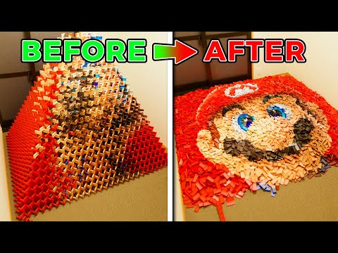 is this domino pyramid REAL or FAKE?! ๐ฒ