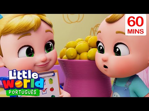 Dia no Supermercado - Explorando o Mercado 🛒🍎| O Mundo de Nina e Nico - Little World Português