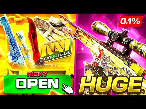WE KEPT PULLING MASSIVE MAX ITEMS ON RISKY CASES! ($10,000 DRAGON LORE)