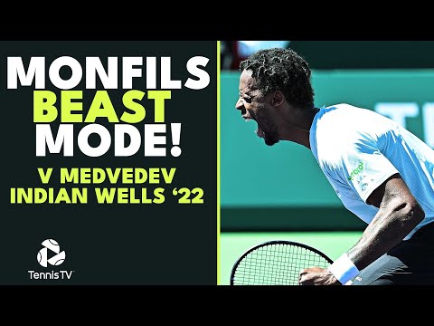 When Gael Monfils Went BEAST MODE vs Medvedev 🤖 | Indian Wells 2022 Extended Highlights