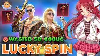 😱 OMG !! 😡WASTED 50,000UC | BGMI LUCKY SPIN CREATE OPENING | BGMI CREATE OPENING - @CRAZYBGMI_YT