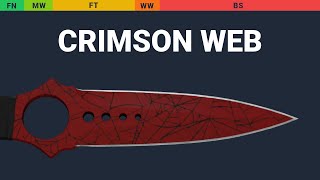 Skeleton Knife Crimson Web Wear Preview