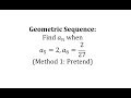 Common Ratio and Geometric Sequences