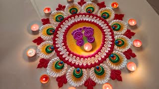 Krishna janmashtmi rangoli. Diwali rangoli. Laxmi charan rangoli. Dassara rangoli. 