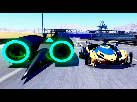 Thrust SSC Alien Engine vs Lamborghini V12 GTR at Special Stage Route X